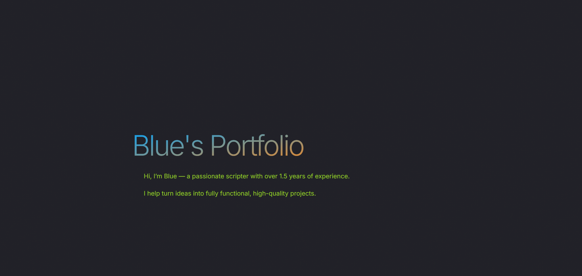 Roblox dev portfolio (before)